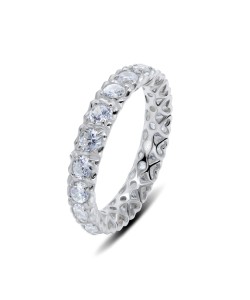 Sparkling CZ Silver Ring NSR-3287